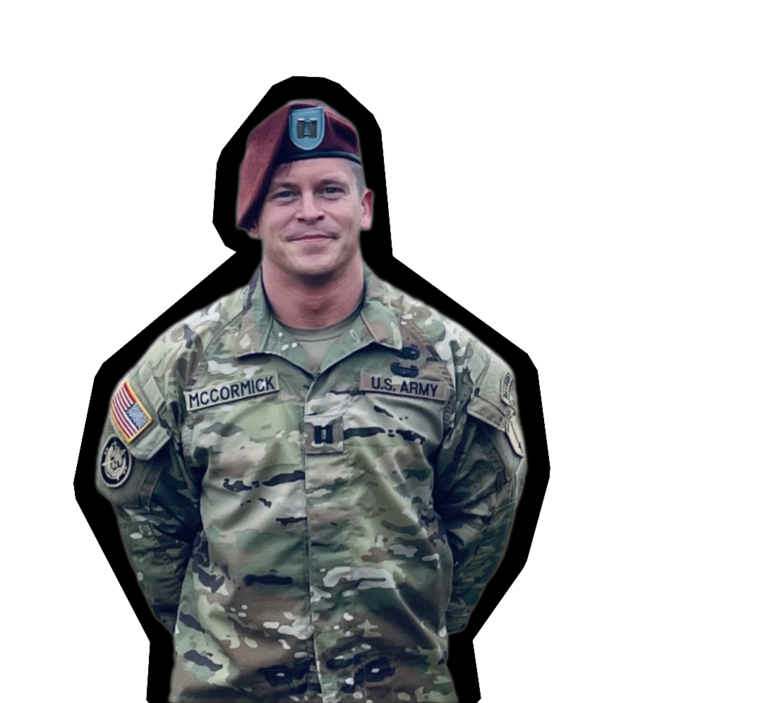 Kyle McCormick in U.S. Army uniform - military background and discipline